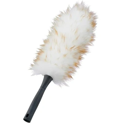 Immagine di UNGER StarDuster 921492 Spolverino in piuma d&#039;agnello, morbida e fine, si adatta a qualsiasi asta telescopica per la pulizia, colore: crema