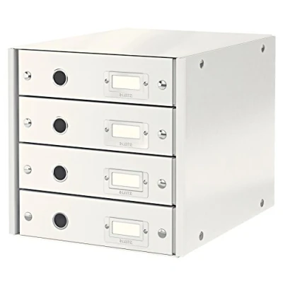 Immagine di Leitz Click &amp; Store 6049 00 01 Cassettiera Bianco DIN A4 Numero cassetti: 4