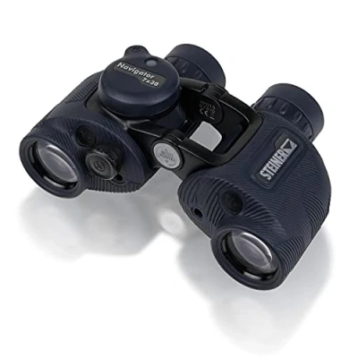 Immagine di STEINER Binocolo marino Navigator 7x30c Bussola stabilizzata HD, ottica di qualità tedesca, ponte aperto, impermeabile 5 m, compatto, per viaggi spontanei in barca a vela o quando si scende terra