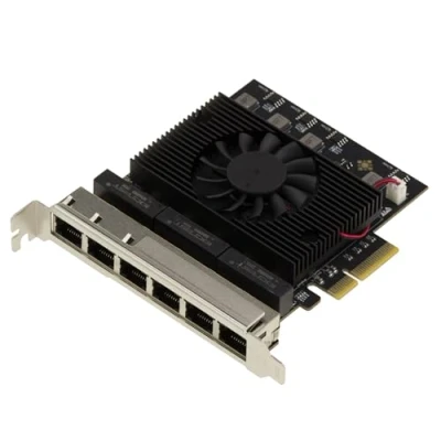 Immagine di KALEA INFORMATIQUE Scheda controller di rete PCIe 6 porte 2,5 LAN Gigabit ETHERNET 10 100 1000 2500 1G 2,5G RJ45 con chipset Realtek RTL8125