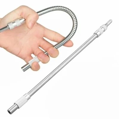 Immagine di Supporto per punte cacciavite, Akozon 1/4&quot;Cacciavite prolunga Collegamento flessibile albero(400MM)