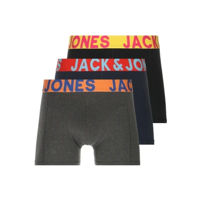 Immagine di Jack &amp; Jones Jaccrazy Solid Trunks 3 PACK Culotte, Uomo, Taglia: XL, Black/navy blazer/black