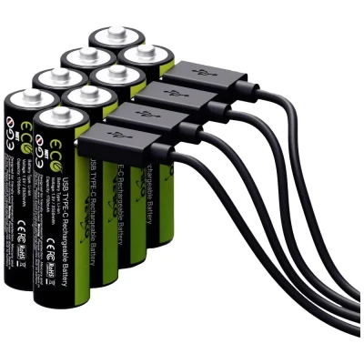 Immagine di Verico LoopEnergy USB C Batteria ricaricabile ® Li Ion 1700 mAh 1.5 V 8 pz.