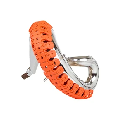 Immagine di POLISPORT 8469200002 ARMADILLO PIPE protezione universale per marmitta moto 2 tempi realizzata in acciaio inox ed elastomero leggero resistente alle alte temperature colore arancio