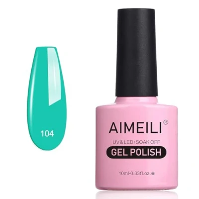 Immagine di AIMEILI Smalto Semipermente per Manicure Smalti Unghie in Gel Soak Off UV LED Cymbidium ensifolium (104) 10ml