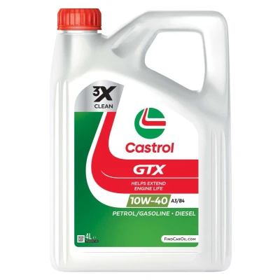 Immagine di Castrol GTX A3/B4 10W 40 4l Olio motore 15F8FD VOLKSWAGEN: Polo III Hatchback, IV GOLF 2, RENAULT: Kangoo I, CLIO 4, 3