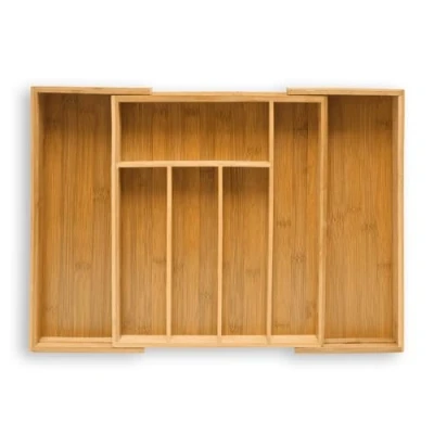 Immagine di Relaxdays Portaposate in Bambù Larghezza Regolabile, 33,5 x 29 48 5 cm, marrone