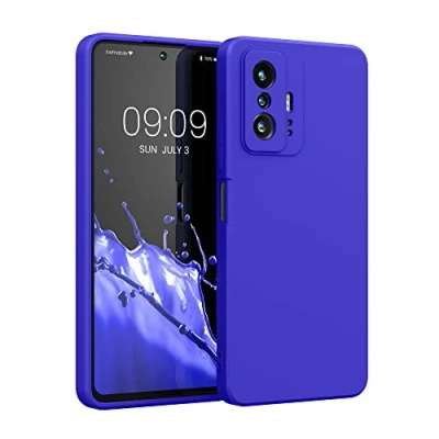 Immagine di kwmobile Custodia Compatibile con Xiaomi 11T / Pro Cover Back Case per Smartphone in Silicone TPU Protezione Gommata blu baltico
