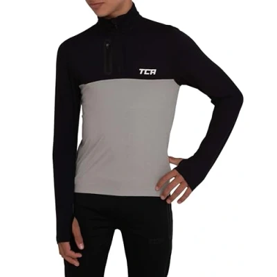 Immagine di TCA Maglia Termica Bambino Fusion PRO da Corsa con Maniche Lunghe e Zip Tecnologia Quickdry Grigio/Nero, 6 8 Anni