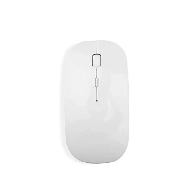 Immagine di USB ottico 2.4G mouse wireless ricevitore ultrasottile sottile per computer da gioco PC portatile desktop bianco