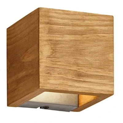 Immagine di Trio, Applique, Brad incl. 1 x LED,SMD,4,3 Watt,3000K,430 Lm. Finitura: legno naturale, color L:11,0cm, A:11,0cm, P:11,0cm OSRAM Inside,
