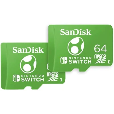 Immagine di SanDisk 64 GB microSDXC Scheda per for Nintendo Switch, di memoria con licenza d’uso Nintendo, fino a 100 MB/s UHS I Class 10 U3 (Include 2 scheda)