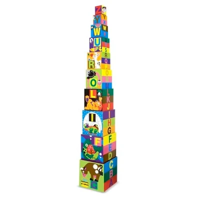 Immagine di Melissa &amp; Doug Set di Blocchi in Cartone con Alfabeto, Multicolore, 2782