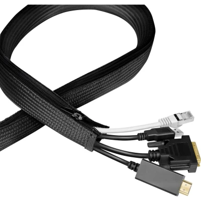 Immagine di LogiLink KAB0083 Guaina per cavi 35 mm (max) Nero 5 m