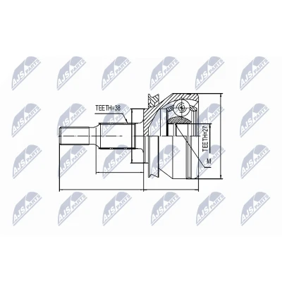 Immagine di NTY NPZ VW 032 Kit Giunto Omocinetico lato ruota VOLKSWAGEN: Transporter 5, Multivan 5 (7HM, Bus