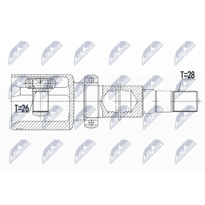 Immagine di NTY NPW VV 071 Kit Giunto Omocinetico Trasmissione automatica Assale anteriore Dx