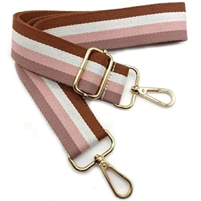 Immagine di Tracolla per Borse Donna Colorato Cinghia Della Borsa Larga Rosa, Regolabile con Gold Moschettone, Durevole Crossbody Borsa, Borsetta, Chitarra DIY Spalla Accessori Ragazze, 002