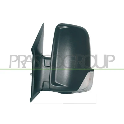 Immagine di specchio retrovisore esterno Prasco ME9197004 Sx nero manuale con a grandangolo, Braccio corto, convesso
