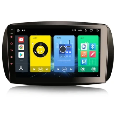 Immagine di 8 Core Android 13 Autoradio GPS Navigatore per Mercedes Benz Smart Supporto Sat Nav Carplay Auto Bluetooth WiFi 4G DSP DAB+DVR 4+64GB