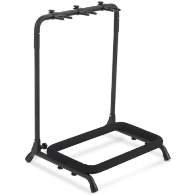 Immagine di Classic Cantabile Supporto multi chitarra a 3 vie Stand per chitarre e bassi Pieghevole un facile trasporto Poggiatesta regolabile Imbottitura in schiuma Costruzione metallo