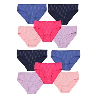 Immagine di TupTam Set di 10 Mutandine Bambina Cotone Ampia Scelta Colori e Design, Mix 10, 128 134