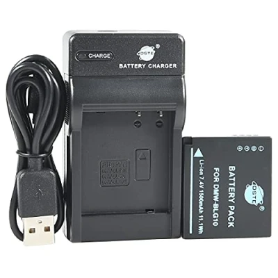 Immagine di DSTE DMW BLG10 Li Ion Batteria e Caricabatterie USB Compatibile per Panasonic LUMIX DmC GF3, GF5, GF6, GX7 as BLE9