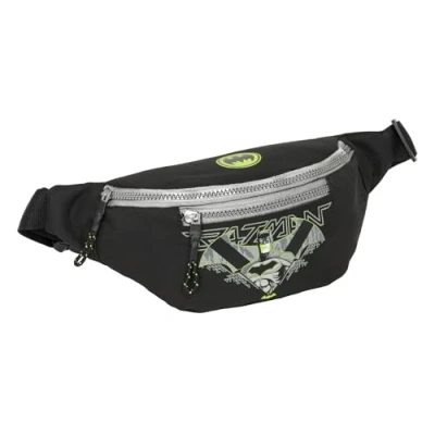 Immagine di Safta BATMAN GAME OVER Marsupio con tasca esterna, ideale per giovani e bambini di diverse età, comodo versatile, qualità resistenza, 23 x 9 12 cm, Nero, M, Casual
