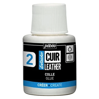 Immagine di Pébéo Setacolor pelle Colla per Ausiliario e similpelle Personalizzazione di borse, scarpe, cesti scarpe da ginnastica Resistente a graffi, pieghe abrasioni 110 ml