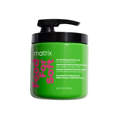 Immagine di Matrix, Maschera Idratante per Capelli Secchi, Chioma Effetto Seta, Con Olio di Avocado e Acido Ialuronico, Food For Soft, 500 ml