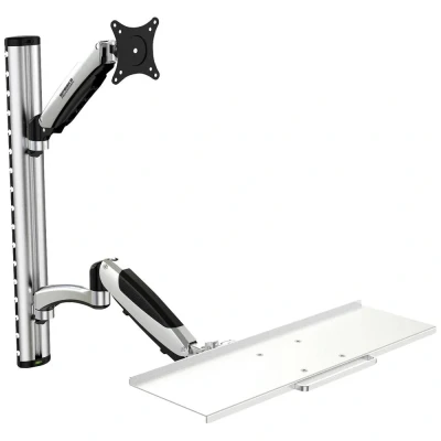 Immagine di SpeaKa Professional SP MM 730 1 parte Supporto a muro per monitor 43,2 cm (17) 81,3 (32) Nero / Argento Regolabile in altezza, Inclinabile + girevole,