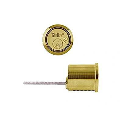 Immagine di YALE B X5 PB Cilindro di Ricambio per Cerchioni, Adatto Porte da 38 a 57 mm, ad Alta Sicurezza, 2 Chiavi in Dotazione, Ottone Lucido, Keys