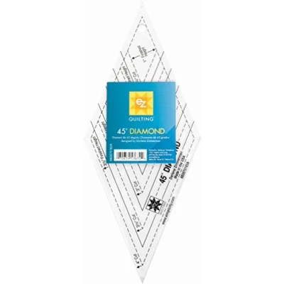 Immagine di EZ Quilting Strumento per Stencil diamantato a 45 Gradi Righello, Acrilico, 11.4 x 26.7 0.3 cm