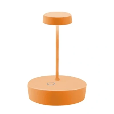 Immagine di Zafferano Lampada Swap Mini, da Tavolo Ricaricabile e Senza Fili con Controllo Touch, Adatta per Salotto ed Esterni, Dimmer, 2700 K, Altezza 14,8 cm, Colore Arancio