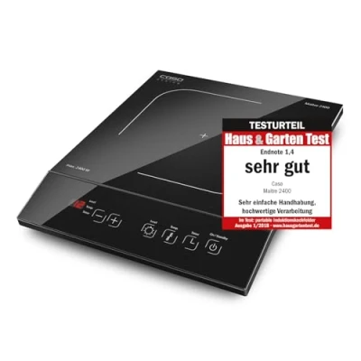 Immagine di CASO Maitre 2400 Piastra di cottura a induzione mobile, SmartControl su 12 livelli, 60 240C, timer fino 180 minuti, pentole 26 cm, Watt, in vetroceramica
