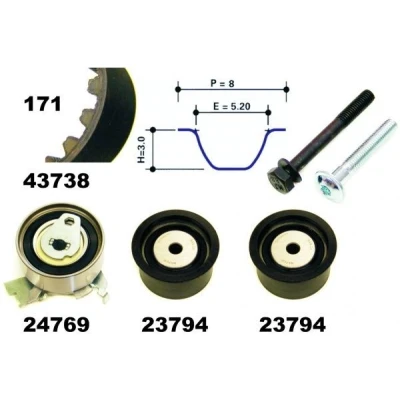 Immagine di MAPCO 23738 Kit cinghia di distribuzione 171 CHEVROLET: Captiva, OPEL: Antara, Frontera B SUV