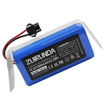Immagine di ZUIRUNDA 14.4V 3000mAh Li Ion Batteria Compatibile con Ecovacs Deebot N79 N79S DN622 DN621 Sostituzione per Eufy RoboVac 11 11S MAX 12 15C 15T 30 35C di Ricambio