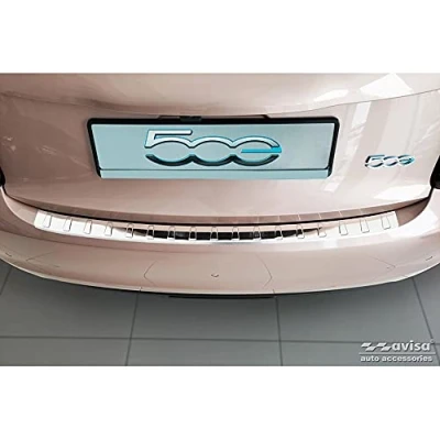 Immagine di Avisa Protezione paraurti Posteriore in Acciaio Inox Compatibile con Fiat 500e Berlina 3 portas 2020 &#039;Ribs&#039;
