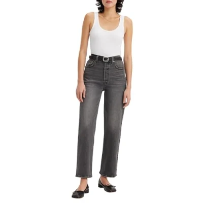 Immagine di Levi&#039;s Ribcage Straight Ankle Jeans, Well Worn, 28W / 27L Donna