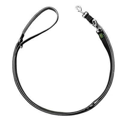 Immagine di Guinzaglio da passeggio regolabile Neopren 15/200Nylon nero/Neopren grigio