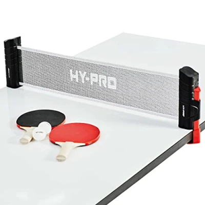Immagine di Hy Pro Set da Ping Pong Portatile, Rete Retrattile, 2 Racchette e Palline
