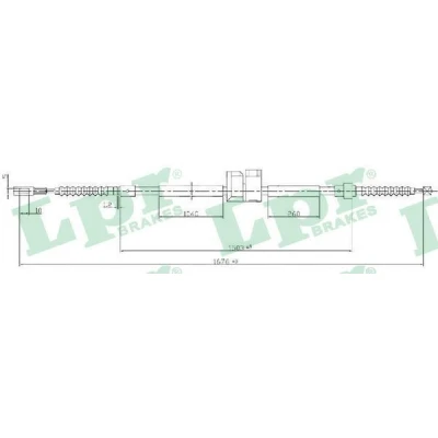 Immagine di LPR C0062B Cavo Freno 1676/1503 a disco