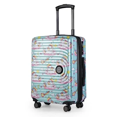 Immagine di HAUPTSTADTKOFFER Mitte Bagaglio a Mano, 2.9 Kg Un Gioco da Ragazzi, TSA, Valigia Rigida, Trolley con 4 Ruote, Mano 55 cm, 42 L, Motivo Valigia, Unicorno