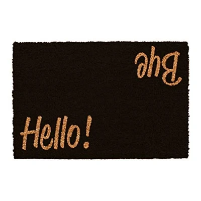 Immagine di CKB LTD® Hello Bye Zerbino con base antiscivolo in PVC, fibra di cocco naturale, per interni ed esterni