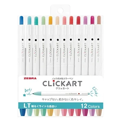 Immagine di Zebra Clickart Wyss22 12Clt Penna a base d&#039;acqua, 12 colori