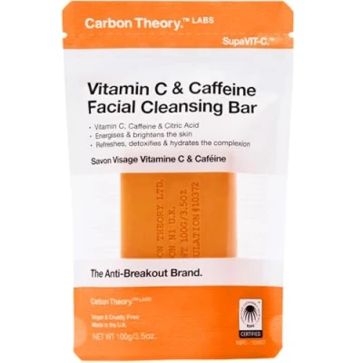 Immagine di Carbon Theory Vitamin C Facial Cleansing BAR Detergente, Taglia: 100 g, Orange