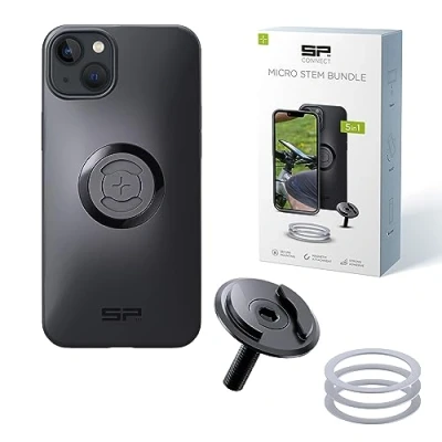 Immagine di SP CONNECT Micro Stem Bundle SPC+ compatibile con iPhone 14 Plus porta cellulare mtb bici accessori telefono manubrio