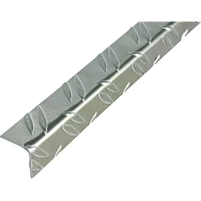 Immagine di Alberts 468859 Profilo angolare tipo “mandorlato alluminio, nudo 1000 x 29,5 mm