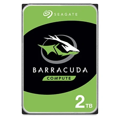 Immagine di Seagate BarraCuda, 2 TB, Hard Disk Interno, SATA da 6 GBit/s, 3,5&quot;, 7.200 RPM, Cache 64 MB per PC Desktop, Pacchetto di Facile Apertura (ST2000DMZ008), Amazon Exclsusivo