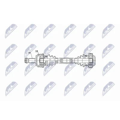 Immagine di NTY NPW BM 036 Albero motore / Semiasse Assale posteriore Sx Cambio automatico a 6 marce, manuale 5 marce