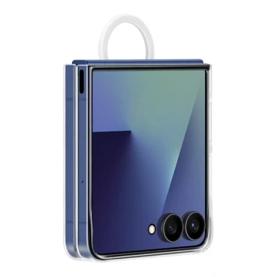 Immagine di Samsung Clear Case with Ring Custodia pieghevole trasparente con anello per Galaxy Z Flip7